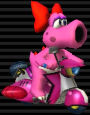  Birdo was racing around town on her Sugarscoot when she runs into Dragon-88 의해 mistake. Not good for a first encounter.