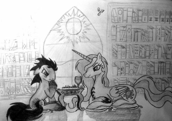  "You know, there is no better way to get to know somepony than analyzing his game..." (pic drawn sa pamamagitan ng me)