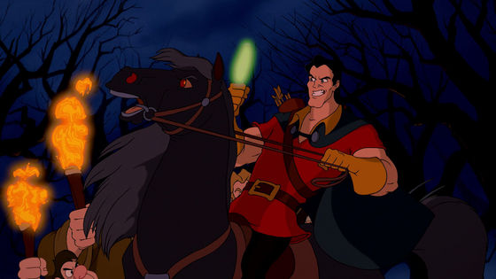  Gaston with the magic mirror.