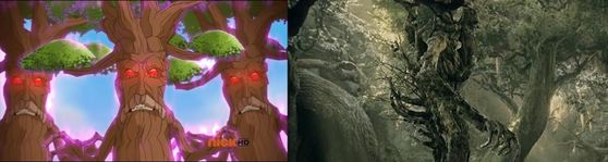  Oh yeah, I totally don't see the similarities with the Ents and Treeads. Nope. Totally original, guys.
