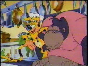 "I am Marsupilami. And this is my gorilla friend, Maurice."