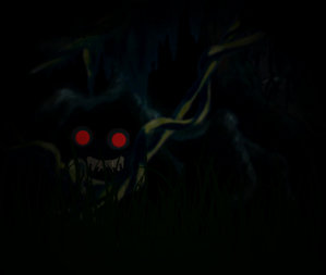  Glowing red eyes, a fear of something in the forest, and the feeling that someone was watching her haunted her sleep.