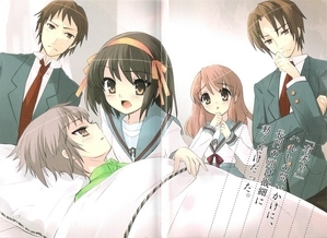  Haruhi Suzumiya and the Brigade members tend to helping Yuki Nagato get better from her sickness