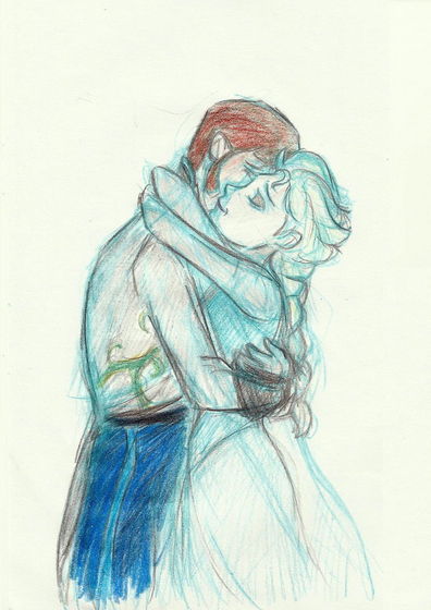  Hans x Elsa ~ Helsa (artwork drawn sa pamamagitan ng mustachecat11 on deviantart)