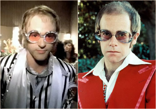  Left is Justin, right is Elton John