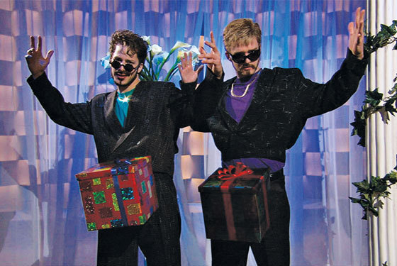  Andy Samberg and Justin Timberlake in SNL skit D*ck in a box