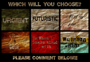  Which will wewe choose?
