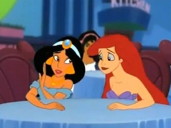  жасмин and Ariel talking