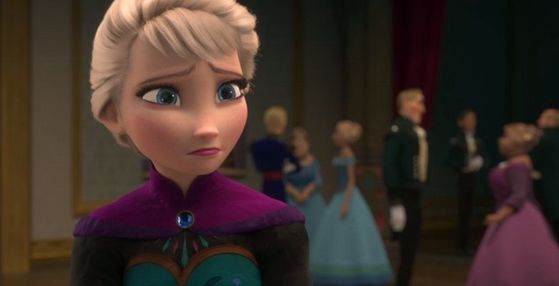 Elsa is sad about Anna leaving
