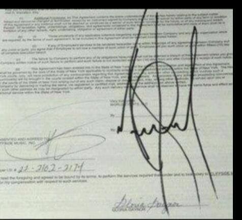  One Of The Numerous Contracts Signed kwa Michael In Regards To Maris' Career