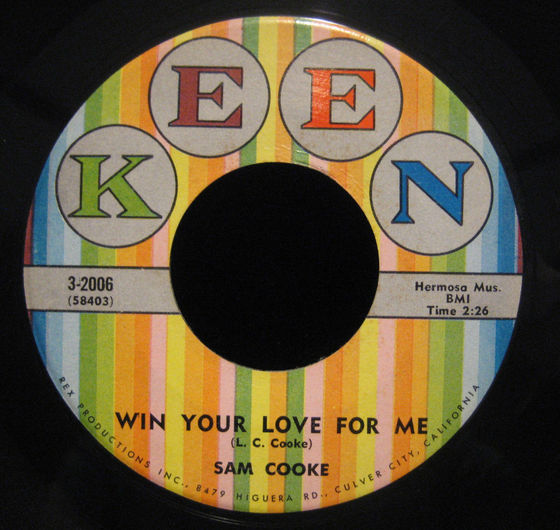  1958 Hit Song, "Win Your 사랑 For Me", On 45 RPM