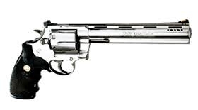  This is the .44 magnum. It's the most powerful handgun in all of Equestria, and it could blow your head clean off. Do bạn feel lucky?