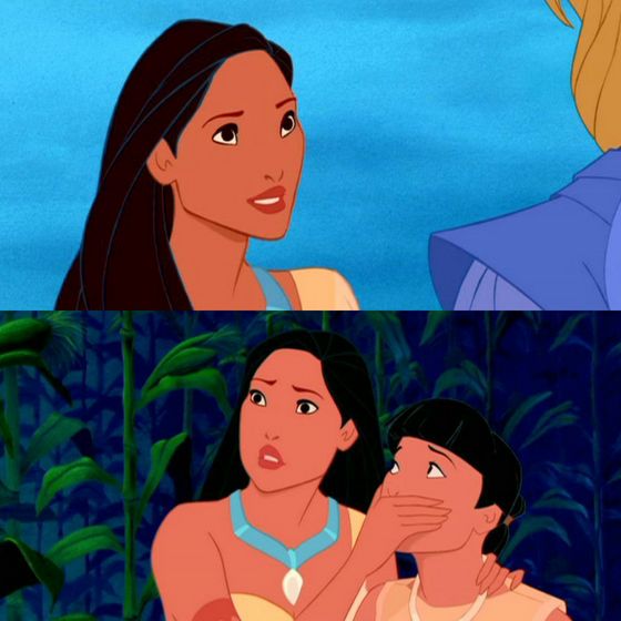  Well Poca, you're not in my parte superior, arriba 5 anymore but hey, at least tu can still paint with all the colores of the wind, how many other princesses can do that?