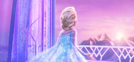  Simply expresses Elsa letting go of her fear, and unraveling the beauty that she has found in her magic for many years.