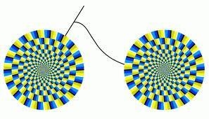Stare at one and the other will move