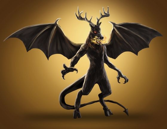 8. Jersey Devil- Covered in black fur, possessing a long serpentine tail, wings, and red eyes, this creature terrified the city of New Jersey up until its reign of terror came to an end.
