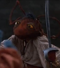  One of the many pirate reappearances we get in this film is Jacques Roach, this time without his Muppet Treasure Island attire. Instead, his pirate attire he once wore in Muppet Treasure Island is replaced door a gulag outfit