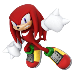  An image of Knuckles the Echidna from Sonic 迷失 World.