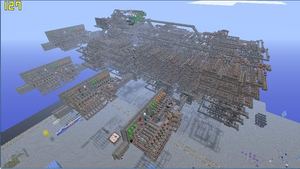  A Very Large Minecraft (Майнкрафт) Redstone Build....