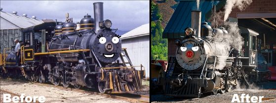  Amy before, and after she was repainted