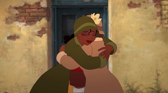  Tiana remembers her father with her mother as she also attempts to bring him honor によって achieving a shared dream with him.