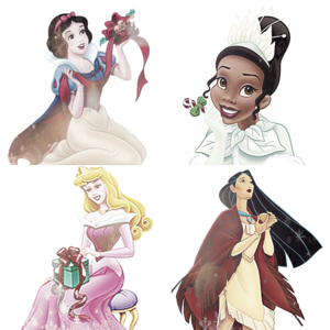  A collage made sejak me with some of the Disney Princesses