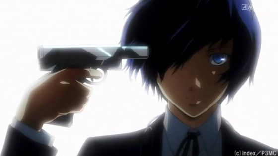  Persona 3 Makoto Yuki with Gun.