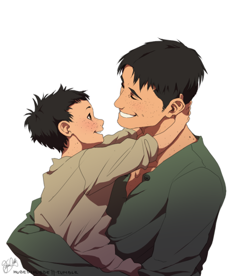  I found a cute lil pic of him when he was little with his dad