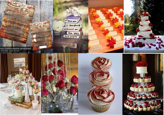 rose and fall themed decor