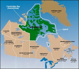  The map of Nunavut