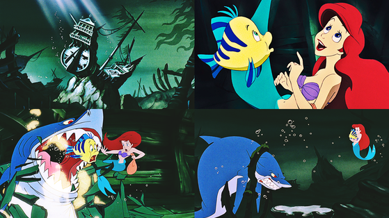 ★ Ariel and Flounder in The Shipwreck/Shark Chase ★