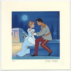 A colored cell of Cinderella signed by Davis
