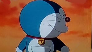 Doraemon happy for Nobita and Shizuka
