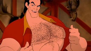  No one shows off his hairy chest like Gaston!