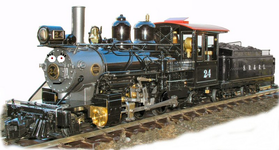 As he began to refuel, Sean saw an engine on the Mossberg Narrow Gauge Railway. She was new, and her name was Donna.