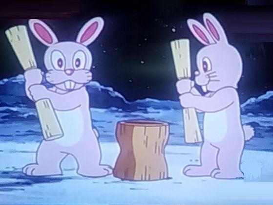  Nobita and Suneo as the rabbits in the moon