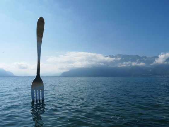  The suspended giant fork.