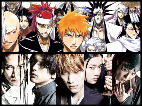 Bleach Anime and Live Action Movie.