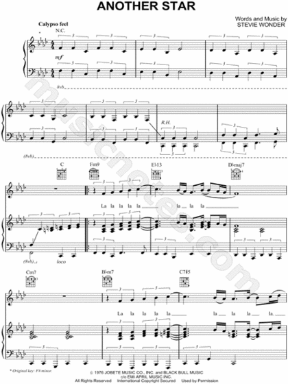 Sheet Music To Another Star