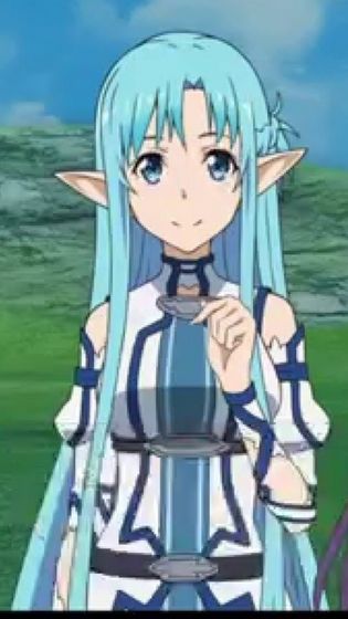  Sword Art Online ロスト Song Blue Hair Asuna Yuuki.