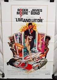  Vintage 1973 Bond Film, Live And Let Die, Movie Poster