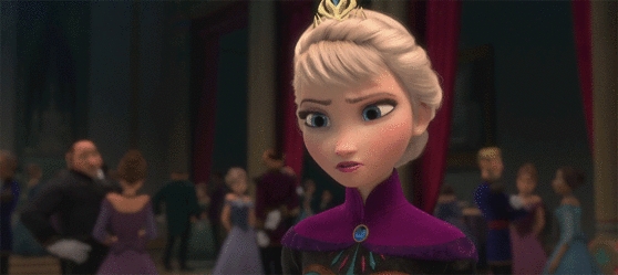  Elsa angry gif with descrição