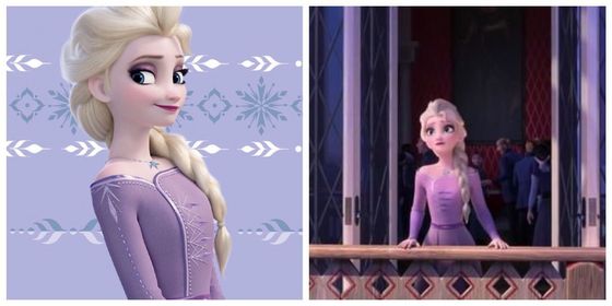  Elsa's Beautiful Light Purple Dress