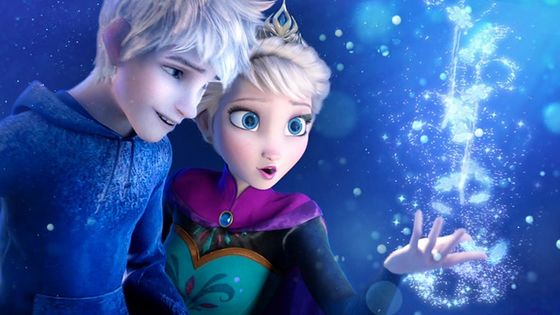  Elsa and Jack Frost Фан art