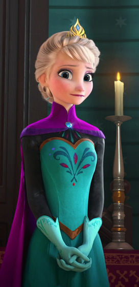  Elsa with her coronation dress