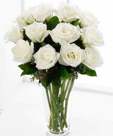  White rosas