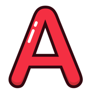  A, letter, red, alphabet, letters icone - Free download