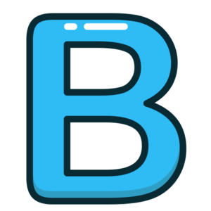  B, blue, letter, alphabet, letters icone - Free download