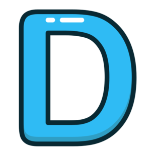  Blue, d, letter, alphabet, letters ikon - Free download
