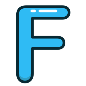  Blue, f, letter, alphabet, letters Иконка - Free download